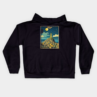 Salvador Brazil Starry Night Vintage Tourism Travel Poster Kids Hoodie